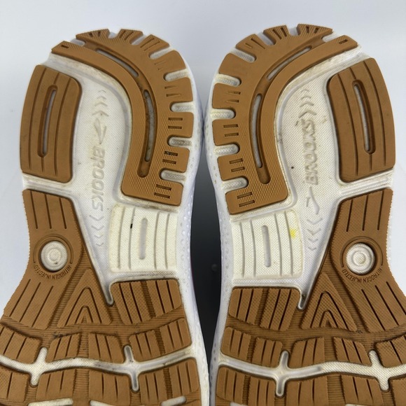 Brooks Ghost Shoes Womens Size 8.5 Gray White Purple Cushioned Running Sneakers - Picture 12 of 13